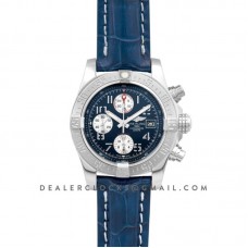 Colt Chronograph 44mm Blue Dial in Steel on Leather Strap Colt Chronograph 44mm Blue Dial in Steel on Leather Strap