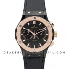 Classic Fusion Chronograph Black Dial with Rose Gold Bezel in PVD Classic Fusion Chronograph Black Dial with Rose Gold Bezel in PVD