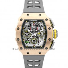 RM 011-03 Automatic Flyback Chronograph in Rose Gold / Titanium on Grey Rubber RM 011-03 Automatic Flyback Chronograph in Rose Gold / Titanium on Grey Rubber