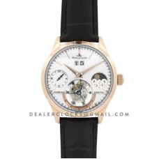 Master Grande Tradition Tourbillon White Dial in Rose Gold on Black Leather Strap Master Grande Tradition Tourbillon White Dial in Rose Gold on Black Leather Strap