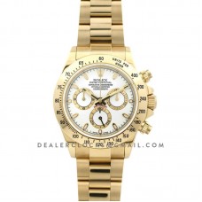 Daytona 116528 White Dial with Yellow Gold Bracelet Daytona 116528 White Dial with Yellow Gold Bracelet