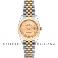 Datejust 36 126201 Champagne Dial in Yellow Gold and Steel with Roman Markers Datejust 36 126201 Champagne Dial in Yellow Gold and Steel with Roman Markers