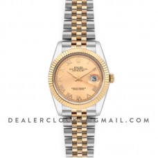 Datejust 36 126283RBR Champagne Dial in Yellow Gold and Steel with Roman Numerals Markers Datejust 36 126283RBR Champagne Dial in Yellow Gold and Steel with Roman Numerals Markers