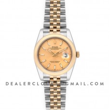 Datejust 36 126201 Champagne Dial in Yellow Gold and Steel with Stick Markers Datejust 36 126201 Champagne Dial in Yellow Gold and Steel with Stick Markers