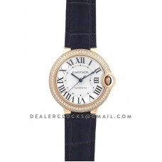 Ballon Bleu de Cartier 36mm White Dial in Rose Gold with Diamonds Ballon Bleu de Cartier 36mm White Dial in Rose Gold with Diamonds