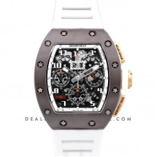 RM 011 Automatic Flyback Chronograph TZP-Z Brown Ceramic Asia Boutique Limited Edition on White Rubber Strap RM 011 Automatic Flyback Chronograph TZP-Z Brown Ceramic Asia Boutique Limited Edition on White Rubber Strap