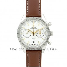 Speedmaster ’57 Co-Axial White/Gold Dial on Brown Leather Strap