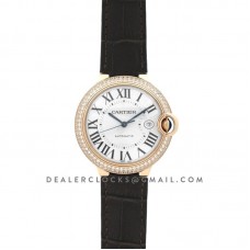 Ballon Bleu de Cartier 42mm White Dial in Rose Gold with Diamonds Ballon Bleu de Cartier 42mm White Dial in Rose Gold with Diamonds