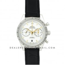 Speedmaster ’57 Co-Axial White/Gold Dial on Black Leather Strap
