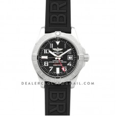 Avenger II GMT Black Dial in Steel on Rubber Strap