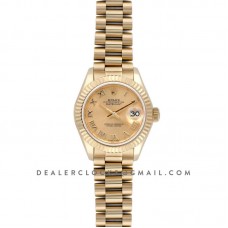 Ladies Datejust 279178 Champagne Dial with Roman Markers in Gold Ladies Datejust 279178 Champagne Dial with Roman Markers in Gold