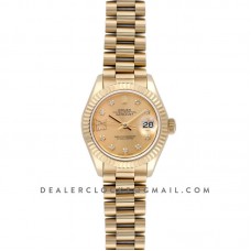 Ladies Datejust 279178 Champagne Dial with Diamond Markers in Gold