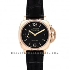 PAM908 Luminor Due 3 Days Automatic Oro Rosso ‘Fu’ Black Dial