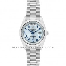Day-Date 40 228206 Blue Dial in Steel with Arabic Markers Day-Date 40 228206 Blue Dial in Steel with Arabic Markers