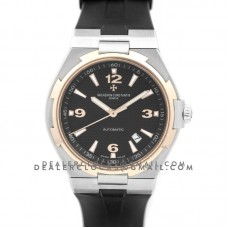 Overseas Automatic Black Dial Rose Gold Bezel in Steel Overseas Automatic Black Dial Rose Gold Bezel in Steel