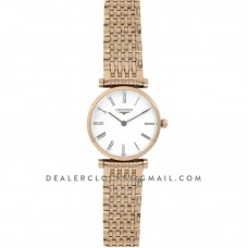 La Grande Classique De Longines 24mm White Dial in Rose Gold on Bracelet La Grande Classique De Longines 24mm White Dial in Rose Gold on Bracelet