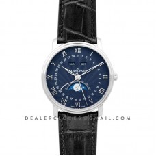 Blancai Villeret Quantieme Complet in Blue Dial
