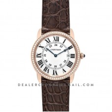 Ronde Louis Cartier Watch 36mm White Dial in Pink Gold on Brown Leather Strap Ronde Louis Cartier Watch 36mm White Dial in Pink Gold on Brown Leather Strap