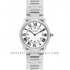 Ronde Louis Cartier Watch 36mm White Dial in Steel on Bracelet Ronde Louis Cartier Watch 36mm White Dial in Steel on Bracelet
