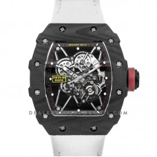 RM 035-01 Rafael Nadal Carbon on White Nylon Strap RM 035-01 Rafael Nadal Carbon on White Nylon Strap