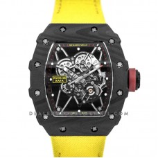 RM 035-01 Rafael Nadal Carbon on Yellow Nylon Strap RM 035-01 Rafael Nadal Carbon on Yellow Nylon Strap