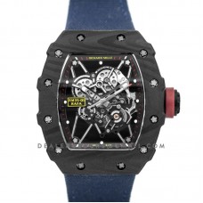 RM 035-01 Rafael Nadal Carbon on Blue Nylon Strap RM 035-01 Rafael Nadal Carbon on Blue Nylon Strap