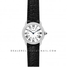 Ronde Louis Cartier Watch 29mm White Dial in White Gold on Black Alligator Leather Strap Ronde Louis Cartier Watch 29mm White Dial in White Gold on Black Alligator Leather Strap