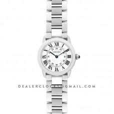 Ronde Solo de Cartier Watch 29mm White Dial in Steel on Bracelet Ronde Solo de Cartier Watch 29mm White Dial in Steel on Bracelet