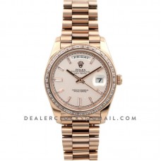 Day-Date 40 Everose Gold Diamond Bezel 228235 Pink Dial