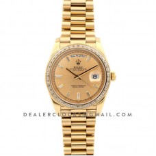 Day-Date 40 Yellow Gold Diamond Bezel 228348 Champagne Dial