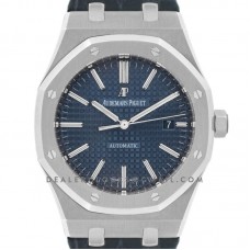 Royal Oak 15400 Steel Blue Dial on Leather Strap