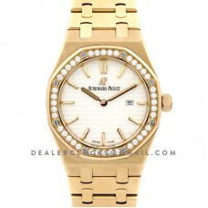 Lady Royal Oak 67651BA Gold White Dial