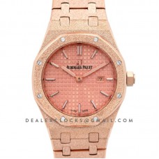 Lady Royal Oak 67650OR Rose Dial in Frosted Rose Gold