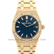 Lady Royal Oak 67651BA Gold Blue Dial