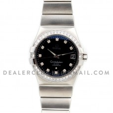 Constellation 38mm Black Dial with Diamonds