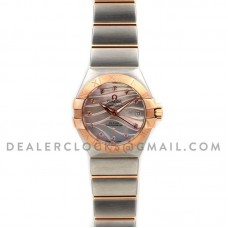 Constellation Ladies 27mm Pink Mother of Pearl Dial Bi Metal Rose Gold
