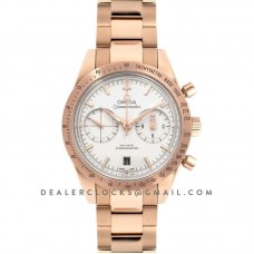 Speedmaster ’57 Co-Axial White Dial in Rose Gold on Bracelet
