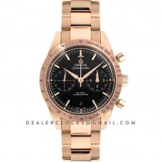 Speedmaster ’57 Co-Axial Black Dial in Rose Gold on Bracelet