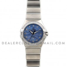 Constellation Ladies 27mm Blue Mother of Pearl Dial with Diamonds