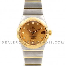 Constellation 38mm Gold Dial Bi Metal Yellow Gold