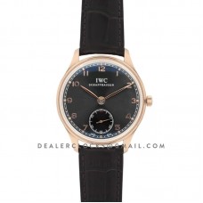 Portuguese Hand Wound Eight Days IW545406 Black Dial in Rose Gold Portuguese Hand Wound Eight Days IW545406 Black Dial in Rose Gold