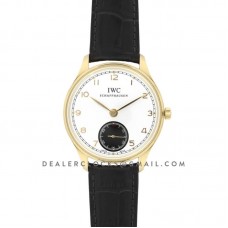 Portuguese Hand Wound Eight Days IW545405 White Dial in Gold