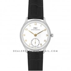Portuguese Hand Wound Eight Days IW545408 White Dial in Steel Portuguese Hand Wound Eight Days IW545408 White Dial in Steel