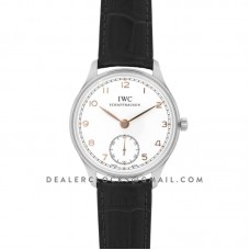 Portuguese Hand Wound Eight Days IW545408 White RG Dial in Steel Portuguese Hand Wound Eight Days IW545408 White RG Dial in Steel