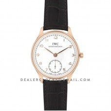 Portuguese Hand Wound Eight Days IW545409 White Dial in Rose Gold Portuguese Hand Wound Eight Days IW545409 White Dial in Rose Gold
