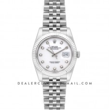 Datejust 36 116234 White MOP Dial with Diamond Markers Datejust 36 116234 White MOP Dial with Diamond Markers