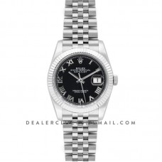 Datejust 36 116234 Black Dial with Roman Numeral Markers Datejust 36 116234 Black Dial with Roman Numeral Markers