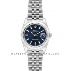 Datejust 41 126334 Blue Dial Stick Markers in White Gold