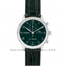 Portugieser Chronograph Edition 150 Years IW3716 Green Dial in Steel Portugieser Chronograph Edition 150 Years IW3716 Green Dial in Steel
