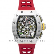RM 011-03 Automatic Flyback Chronograph in Titanium on Red Rubber RM 011-03 Automatic Flyback Chronograph in Titanium on Red Rubber